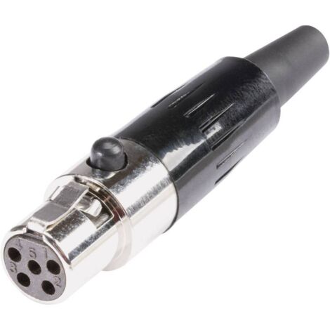 XLR miniature femelle, droit Hicon HI-XMCF5 Nombre de pôles: 5 argent 1 pc(s) (1/2)