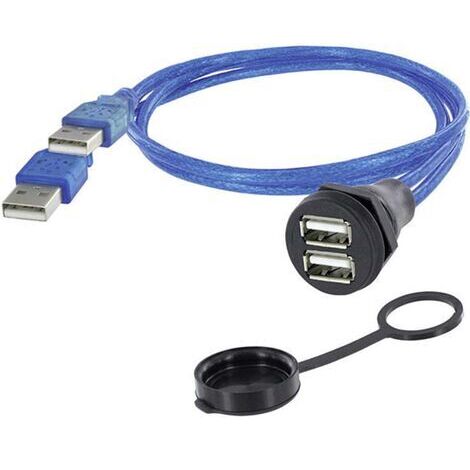 2 x USB 2.0 type A embase femelle de chassis encitech 1310-1028-01 M22 1 pc(s) (1/4)