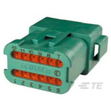 Boîtier pour contacts mâles série DT TE Connectivity DT04-12PC-CE01 Nbr total de pôles 12 1 pc(s) (1/2)