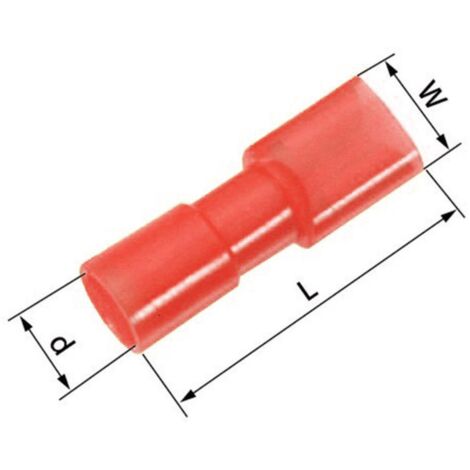 COSSE CLIP 2.8 X 0.8 MM LAPPKABEL L-RA 28 V 61794952 180 ° ENTIÈREMENT ISOLÉ ROUGE 100 PC(S) (1/3)