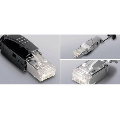 Connecteur RJ45 STX Telegärtner 100007451 RJ45 mâle, droit Pôle: 8P8C transparent 1 pc(s)