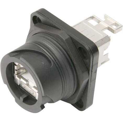 Jeu de bride STX V1 Telegärtner 100007416 RJ45 embase femelle de chassis Pôle: 8P8C noir 1 pc(s) (1/5)