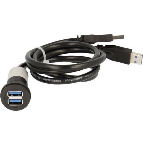 Cordon USB 3.0 RRJ2USB3SW150 150 cm USB 3.0 Schlegel RRJ2USB3SW150 noir 1.50 m (1/2)