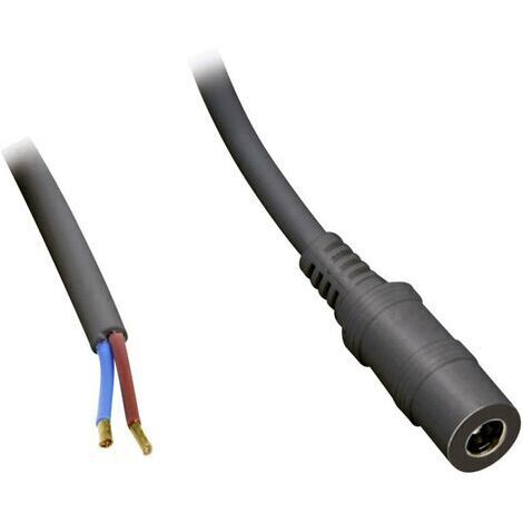 Câble de raccordement basse tension TRU COMPONENTS TC-2511303 DC femelle - extrémité(s) ouverte(s) 5.50 mm 2.10 mm 0.50 m 1 pc(s) D939911 (1/3)
