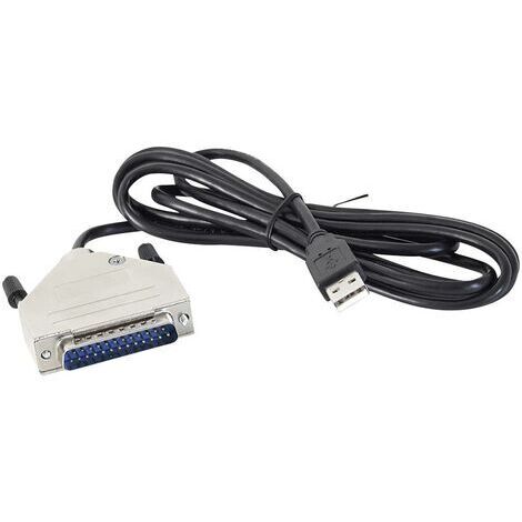 Joy-it 57CNCd25 Câble contrôleur CNC Arduino [1x USB 1.1 type A mâle - 1x SUB-D mâle 25 pôles] 1.50 m noir D945191 (1/2)