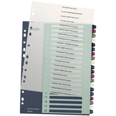 LEITZ répertoire en papier nature - A5 - 15 positions