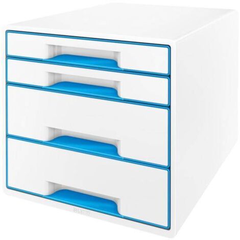 Leitz WOW Cube 5213 5213-20-36 Caisson à tiroirs blanc 4 x DIN A4 Nombre de tiroirs: 4 D577941 (1/3)