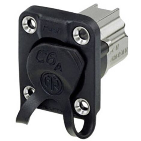 Embase femelle de traversée Neutrik NE8FDX-Y6-W RJ45 embase femelle noir 1 pc(s) X968511 (1/2)