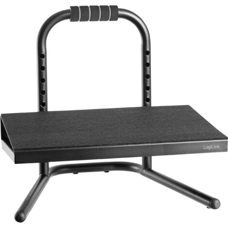 Repose-pieds ergonomique réglable noir – Dimensions 400x339mm – Revêtement en mousse anti-glisse – Support jusqu'à 25kg – Logilink - EO0007