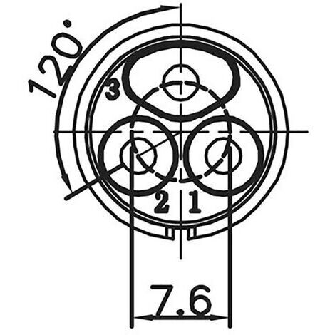 Lumberg 0252 03 Connecteur rond mâle, droit Nombre total de pôles: 3 1 pc(s) (1/2)