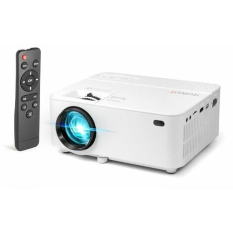 Technaxx Projecteur TX-113 LED 1800 Lumen ANSI 800 x 480 WXGA avec télécommande, entrée VGA, haut-parleur intégré