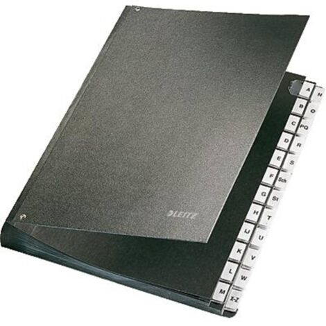 Leitz 5824-00-95 5824 carton dur noir DIN A4 Nombre de compartiments: 24 A-Z (1/4)