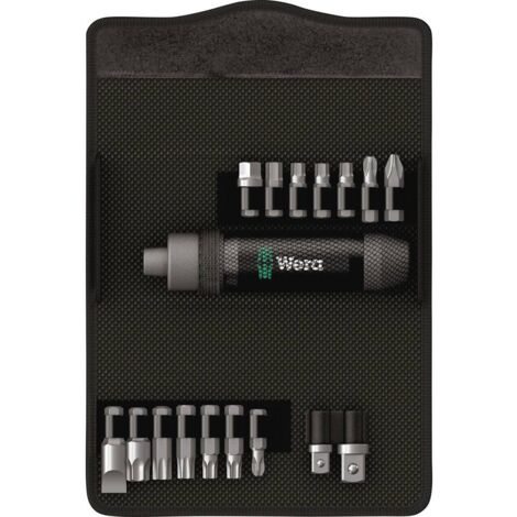 Wera – Jeu de tournevis à choc 17 pièces – Couple 90Nm – Pour vis à frapper – Accessoires inclus – Construction double courbe (1/10)