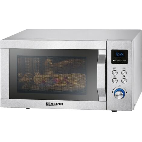 Four à micro-ondes combiné 7774 25 L 900 W – Gril et chaleur tournante – Écran tactile LED – Design acier inoxydable – Severin