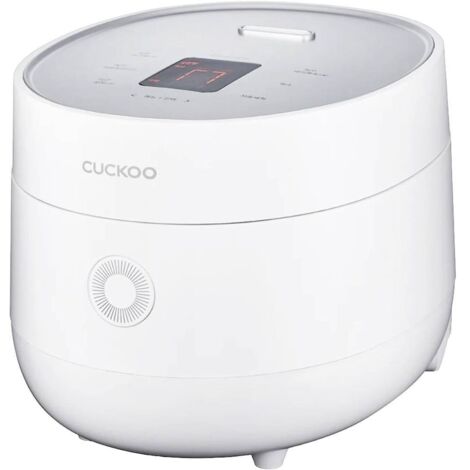 Cuckoo CR-0675F Cuiseur à riz blanc mat avec écran, avec verre doseur, fonction minuteur