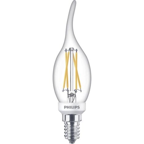 Philips LED WarmGlow filament bougie ampoule dimmable - E14 B35 1,8W 250lm  2200K-2700K 230V