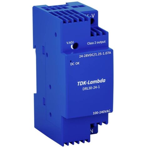 TDK-Lambda DRL30-24-1 Alimentation rail DIN 24 V 1.25 A 30 W Contenu 1 pc(s) C637841 (1/3)