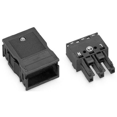 Wago 770-103 connecteur précâblage 3 pôles noir (1/2)