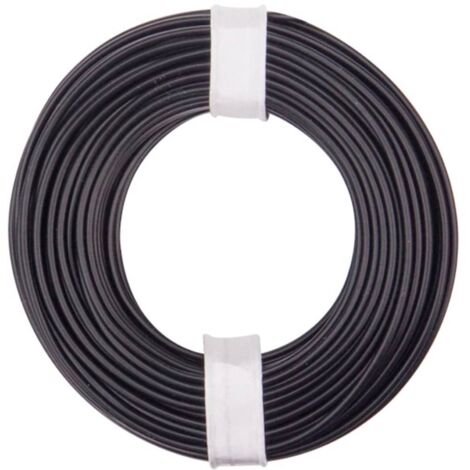 Donau Elektronik 125-011 Fil de câblage 1 x 0.25 mm² noir 10 m W181702 (1/2)
