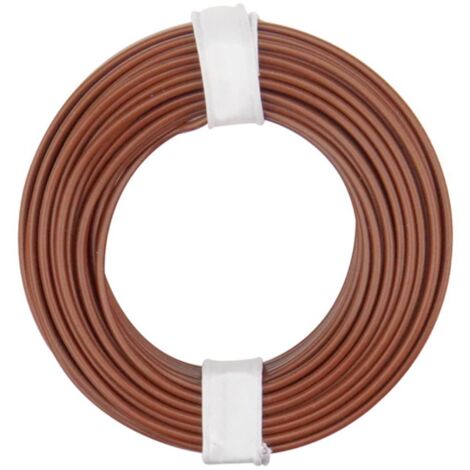 Donau Elektronik 125-018 Fil de câblage 1 x 0.25 mm² marron 10 m W181982 (1/2)