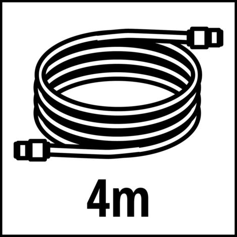 Einhell Tuyau d'aspiration noir 4 mètres avec embouts en PVC