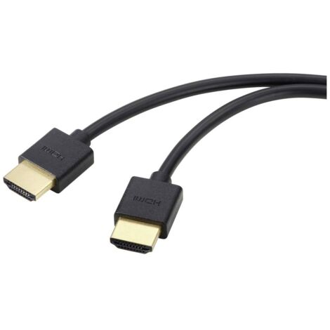 SpeaKa Professional HDMI Câble de raccordement Fiche mâle HDMI-A, Fiche mâle HDMI-A 3.00 m noir 8K UHD, flexible Câble (1/3)