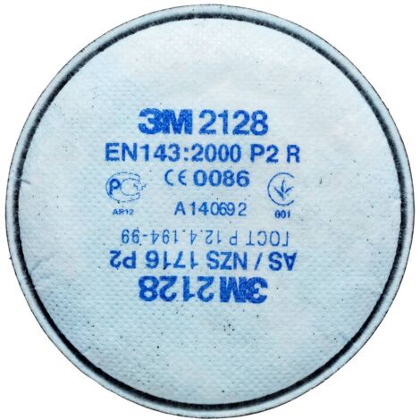 3M 2128 mit Aktivkohle, P2R Filtre à particules 20 pc(s) EN 143 DIN 143