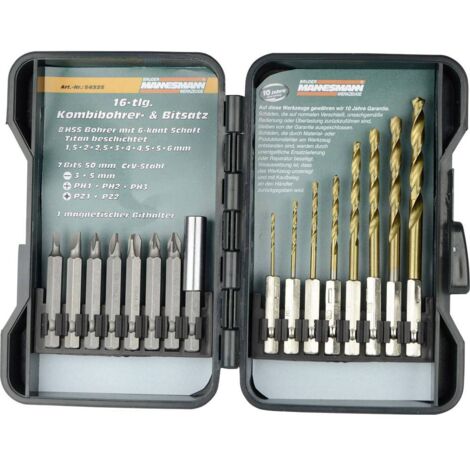 Brüder Mannesmann M54325 TiN 16 pièces Assortiment de forets et d'embouts S419271 (1/3)