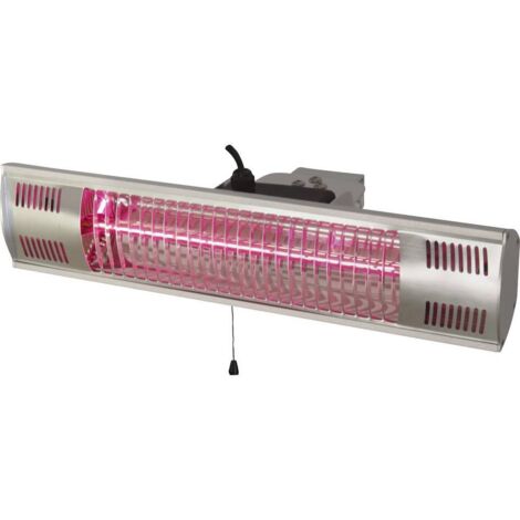Silva Homeline 510021 Radiateur radiant à infrarouge à ondes courtes 1500 W argent (mat) (1/2)