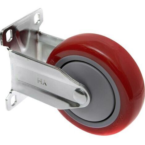 TOOLCRAFT TO-5137959 Roulette fixe PU 100 mm avec plaque de fixation Capacité de charge (max.): 125 kg (1/4)