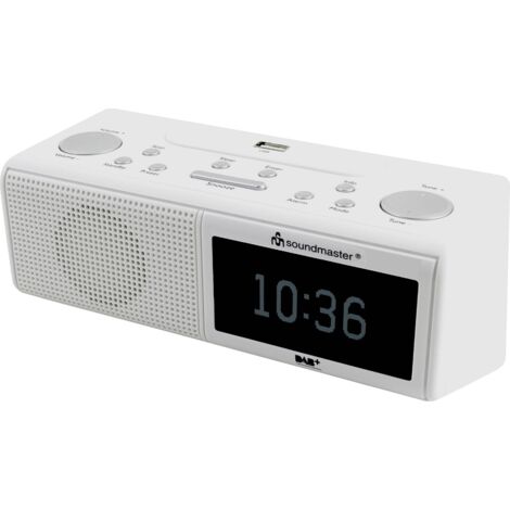 soundmaster UR8350WE Radio-réveil DAB+, FM AUX, USB blanc C601001