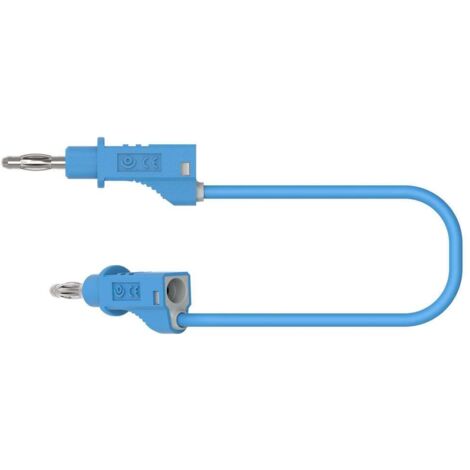 Electro PJP 2117-CD1-100Bl Cordon de mesure banane mâle banane mâle 1.00 m bleu 1 pc(s) D357742 (1/3)