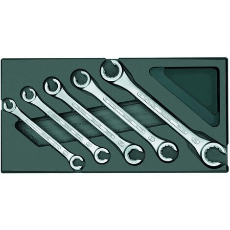 Jeu de cle polygonale double GEDORE 5 pieces en module plastique ABS (1/5)