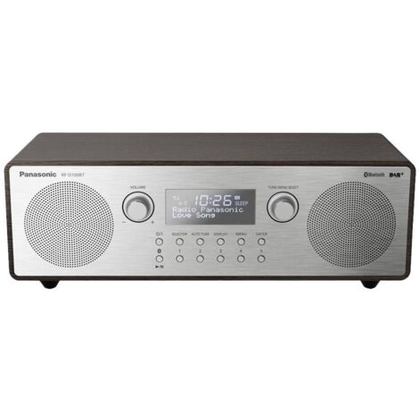 Panasonic RF-D100BTEGT Radio de table FM, DAB+ AUX, Bluetooth, DAB+, FM fonction réveil argent, marron (1/4)