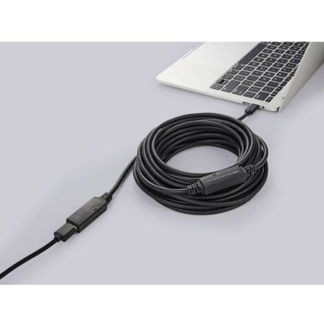 Câble Nanocable USB-C 3.2 Mâle/Mâle 2m Gris/Noir