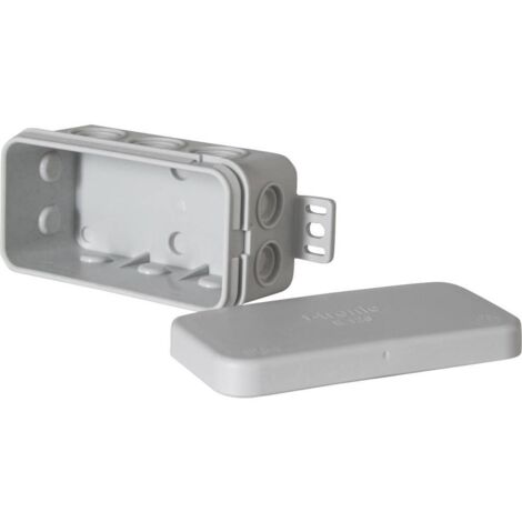 F-Tronic 7340141 Boîte de dérivation (L x l x H) 75 x 37 x 40 mm gris clair IP54 10 pc(s) C600601 (1/4)