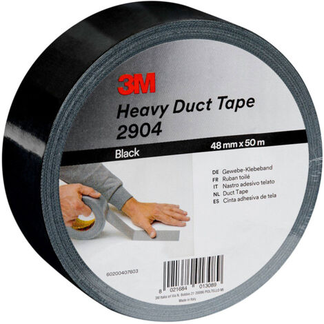 3M 2904D4850B Ruban adhésif toilé 3M™ 2904 noir (L x l) 50 m x 48 mm 1 pc(s) (1/6)