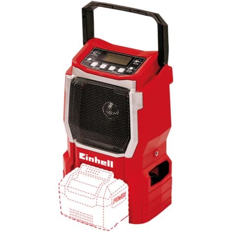 Einhell Power X-Change TE-CR 18 Li - Solo Radio de chantier FM AUX rouge