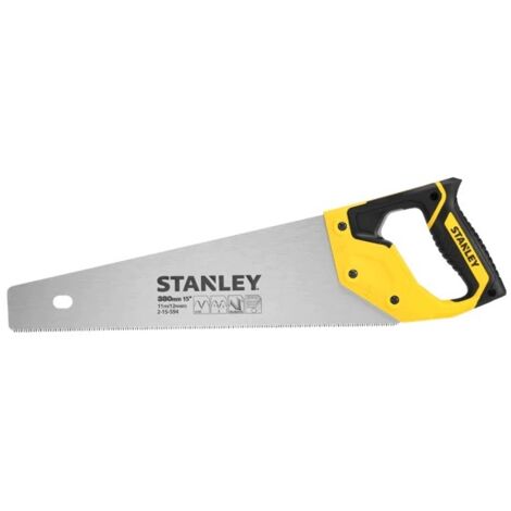 Stanley – Scie égoïne 380 mm – Denture Hardpoint 2X pour durabilité – Butée 45° et 90° – Pour bois dur et stratifié