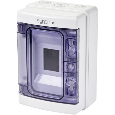 Coffret de distribution Sygonix SY-5491850 montage apparent (en saillie) Nombre de divisions = 4 Nbr de rangées = 1 (1/5)