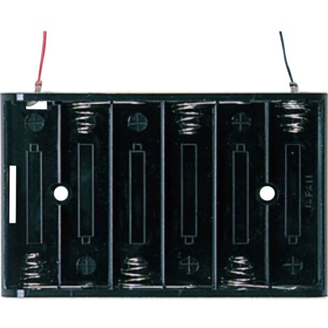 Takachi MP36 Support de pile 6x LR6 (AA) raccordement par fils (L x l x H) 91 x 56 x 16 mm