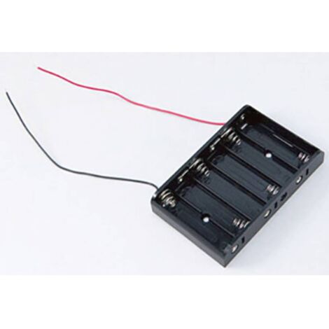 Takachi MP36 Support de pile 6x LR6 (AA) raccordement par fils (L x l x H) 91 x 56 x 16 mm