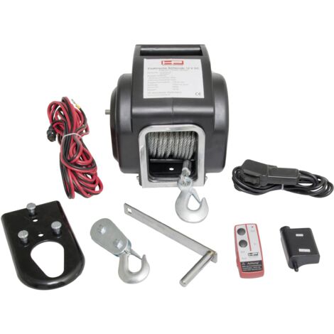 Treuil à câble 20605 6800 kg – Alimentation 12V – Télécommande sans fil – Câble 12 m – Pour terrains accidentés – Hp Autozubehör - D32961