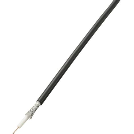 Câble coaxial RG58 TRU COMPONENTS SH1998C225b 1572737 75 Ω 52 dB noir 25 m
