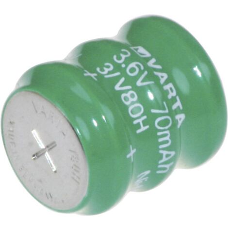 Varta V3/80H Pile bouton rechargeable 80H NiMH 80 mAh 3.6 V 1 pc(s) C192941 (1/2)