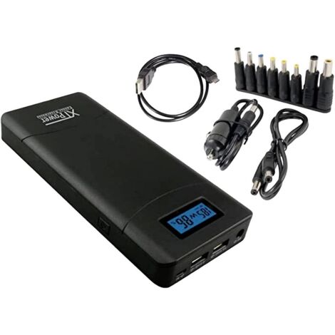 XTPower XT-20000 QC3 Powerbank (batterie supplémentaire) 20100 mAh Li-Ion USB, prise femelle DC 3,5 mm noir affichage d