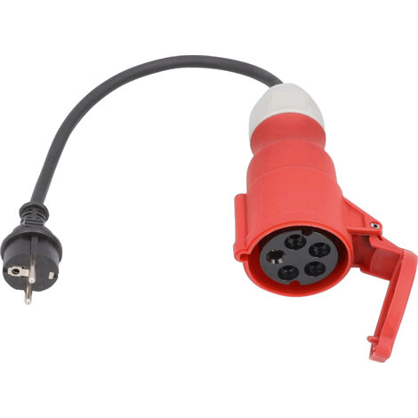 Adapterleitung 230V 16A auf CEE 400V 32A 0,3 m 5-polig IP44