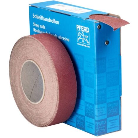 Pferd – Rouleau abrasif grain 80 – Largeur 38 mm – Longueur 25 m – Pour ponçage manuel des métaux et matériaux variés - C614671 (1/6)