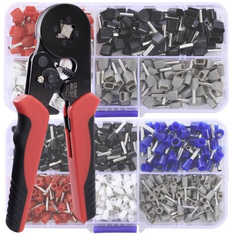 Quadrios 23T035 Assortiment d'embouts simples 0.5 mm², 1 mm², 1.5 mm², 2.5 mm² partiellement isolé 1 set (1/3)
