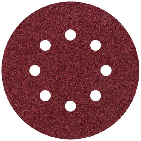 Feuille abrasive pour ponceuse excentrique avec bande auto-agrippante, perforé Wolfcraft 2253000 Grain 240 (Ø) 125 mm 5 (1/3)
